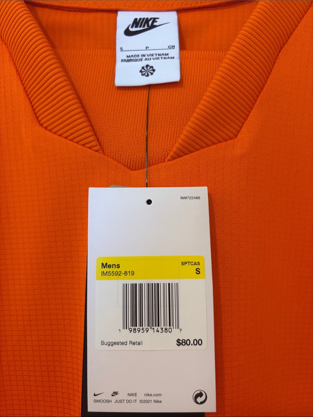 Nike Men’s Orange Jersey - Picture 2 of 3
